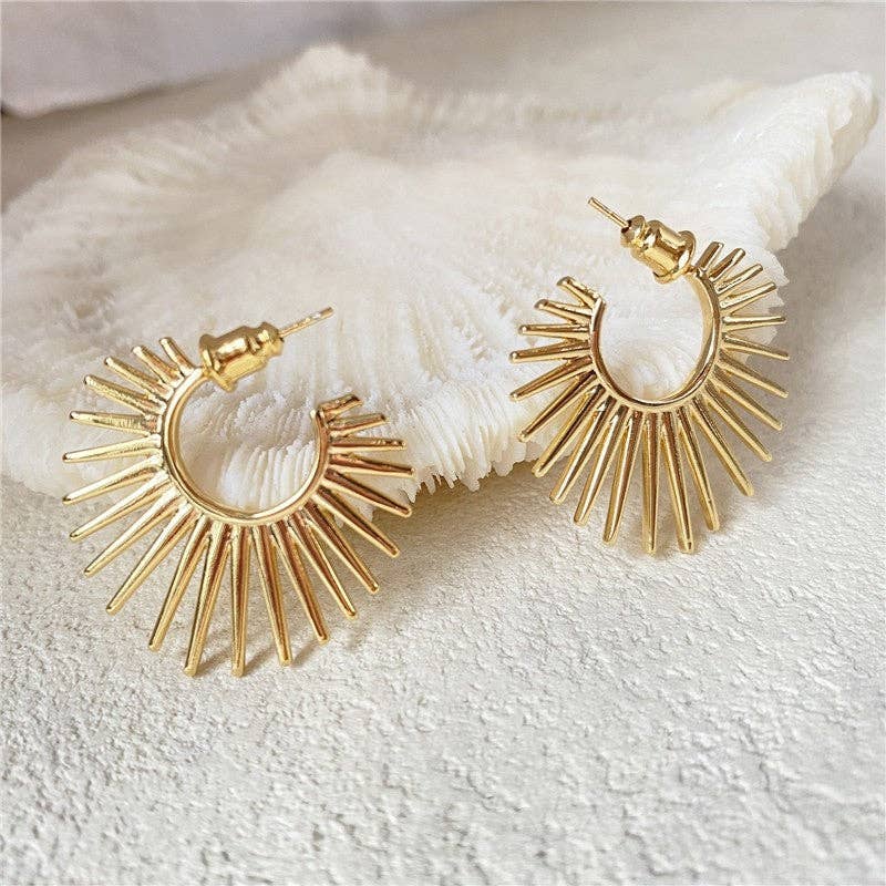 925 Silver Sunflower Earrings