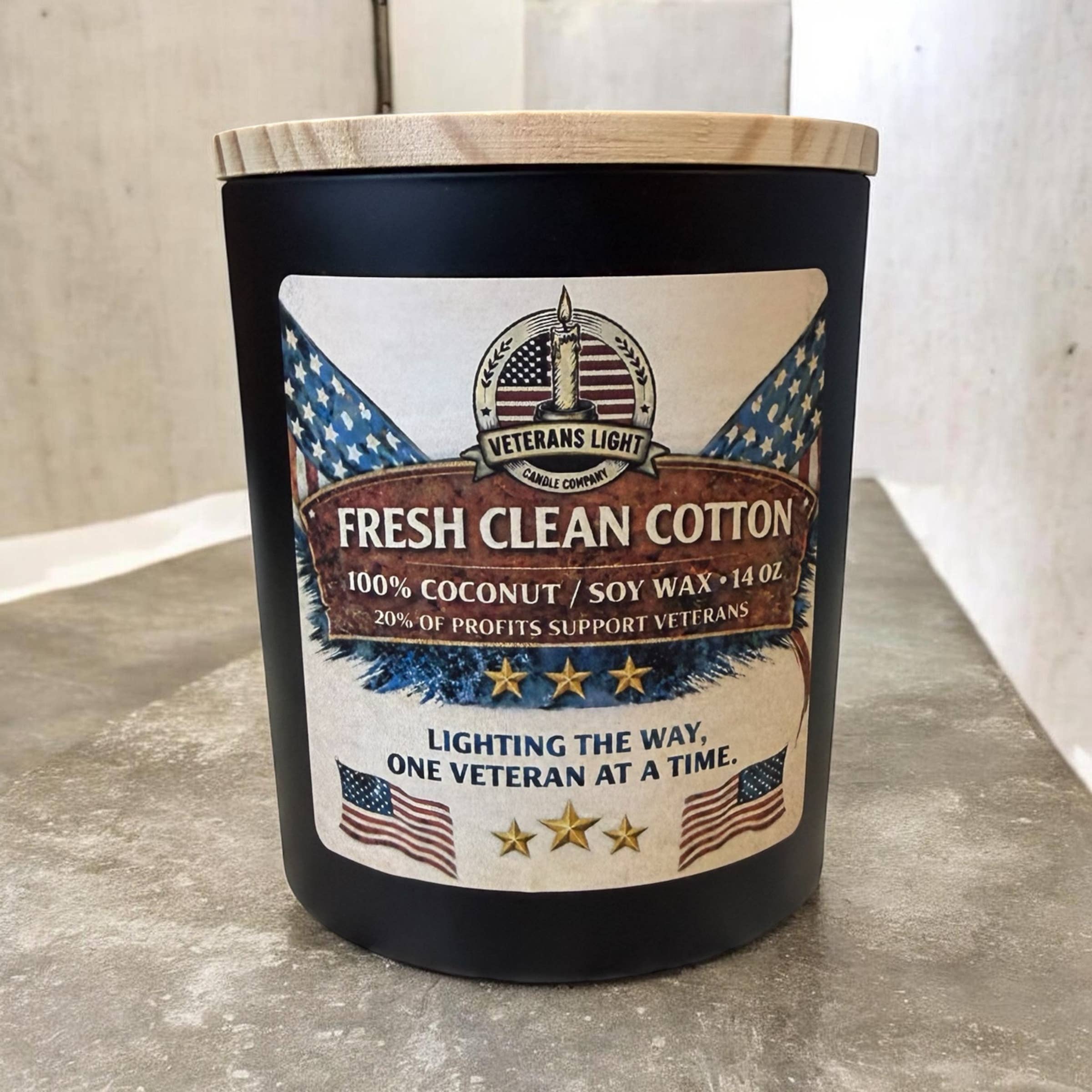 Fresh Clean Cotton – Coconut Soy Candle | Veteran-Owned