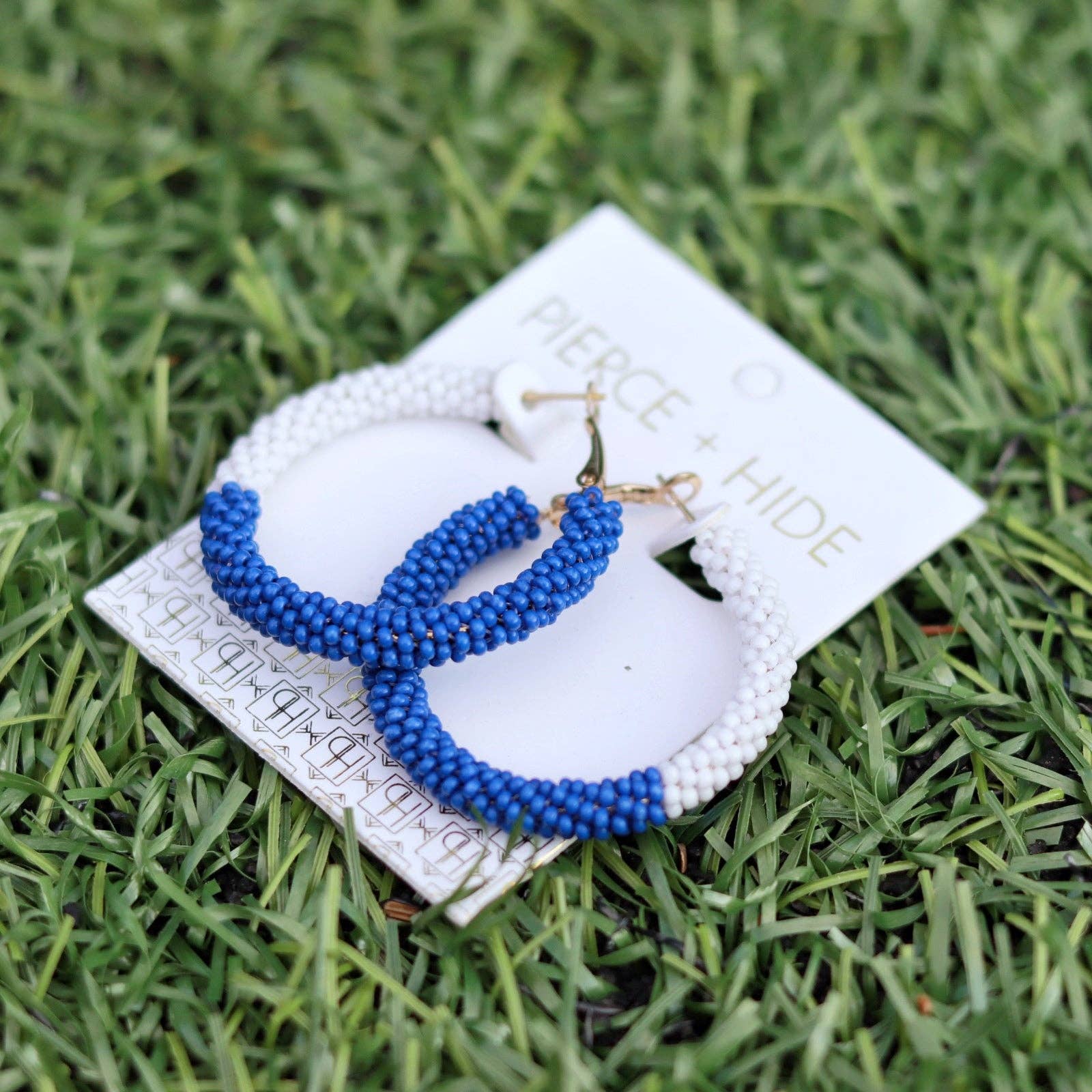 Custom Beaded Color Block Earrings| Game Day Earrings| Back to School