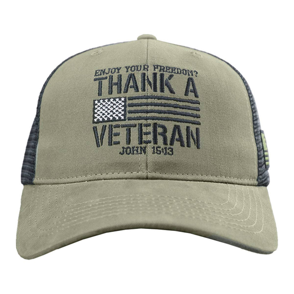 HOLD FAST Mens Cap Thank A Veteran Flag