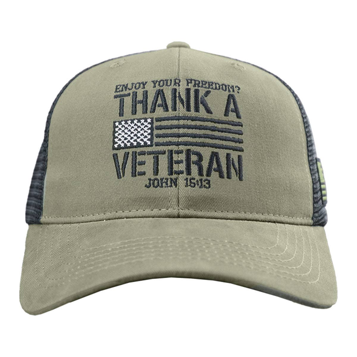 HOLD FAST Mens Cap Thank A Veteran Flag