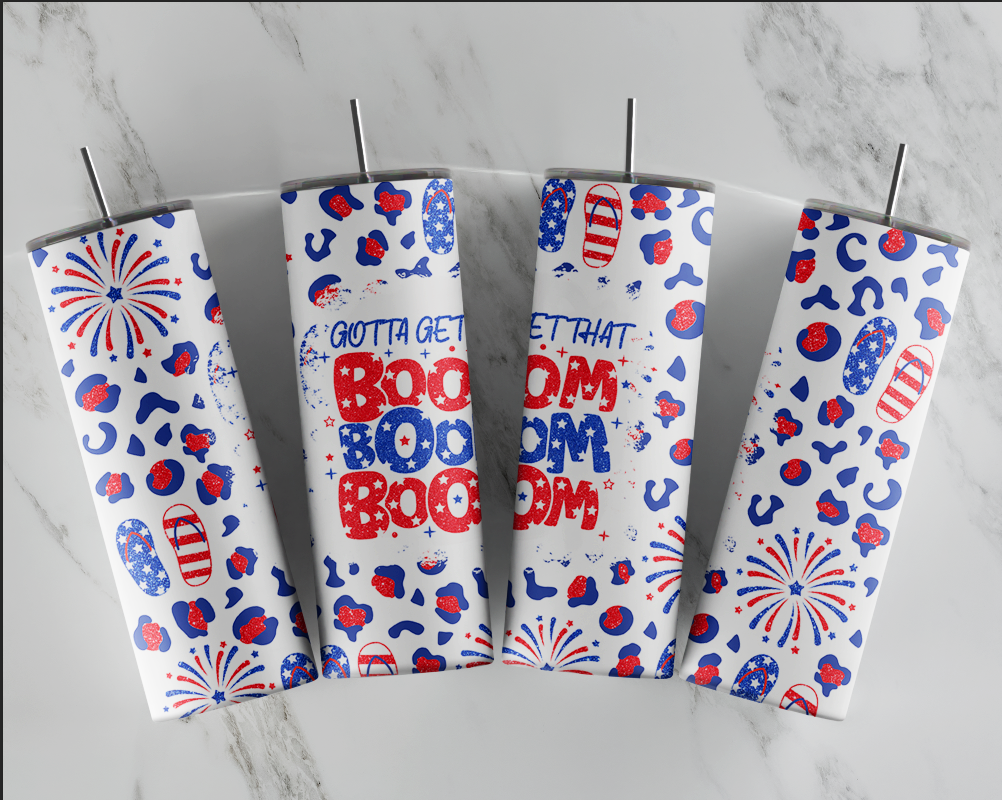 Patriotic Tumbler, 4th of July, Fireworks Tumbler