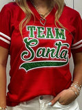 Team Santa Rhinestone Football Jersey