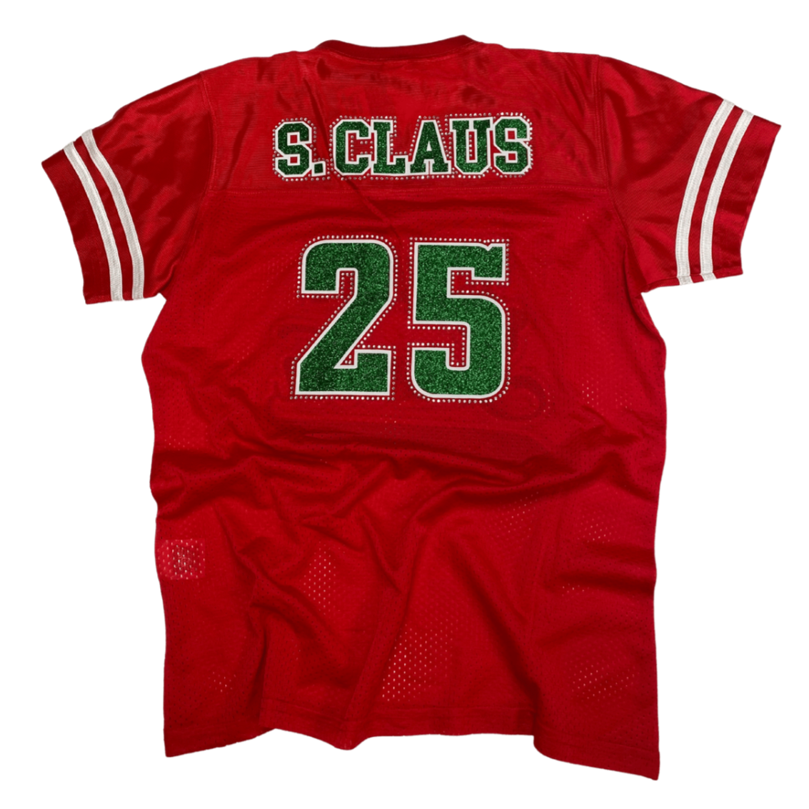 Team Santa Rhinestone Football Jersey