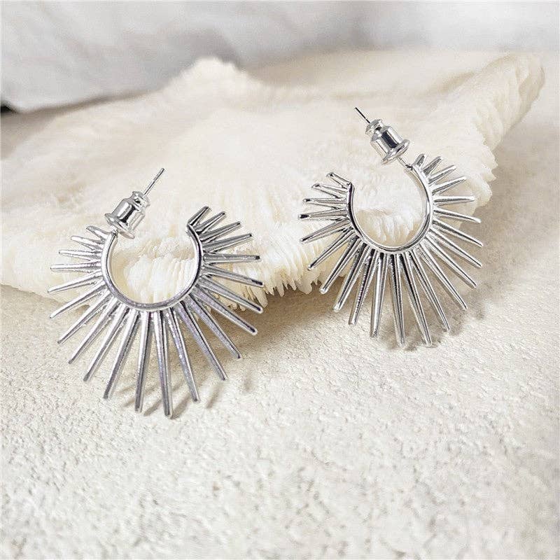 925 Silver Sunflower Earrings