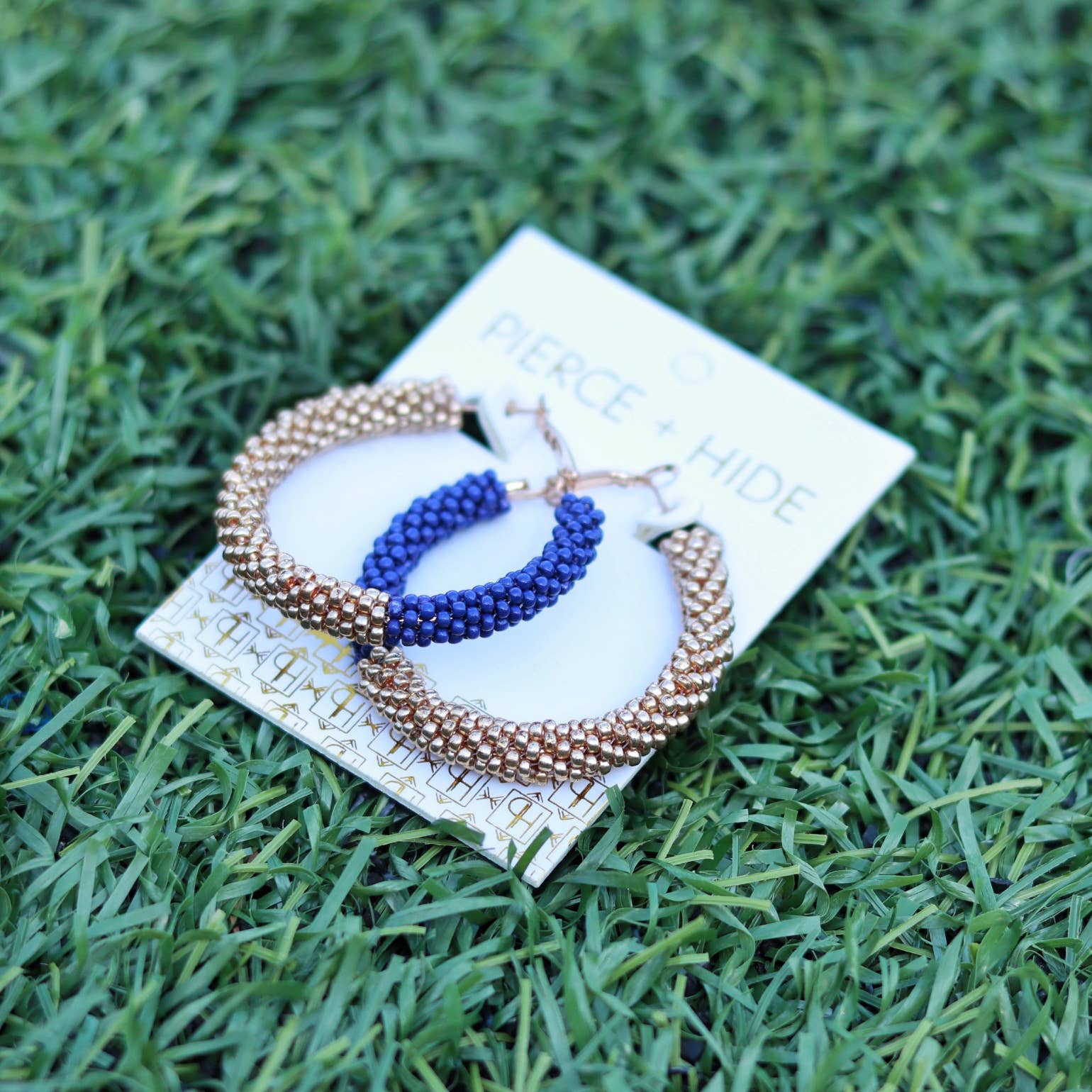 Custom Beaded Color Block Earrings| Game Day Earrings| Back to School
