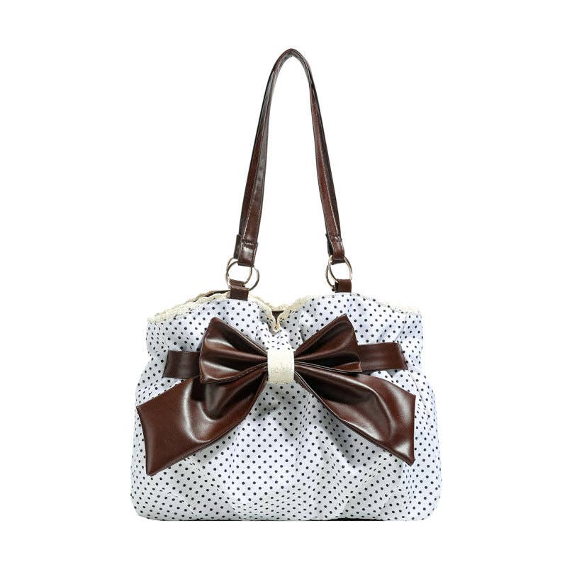 Large Capacity Commuter Shoulder Bag Retro College Style
