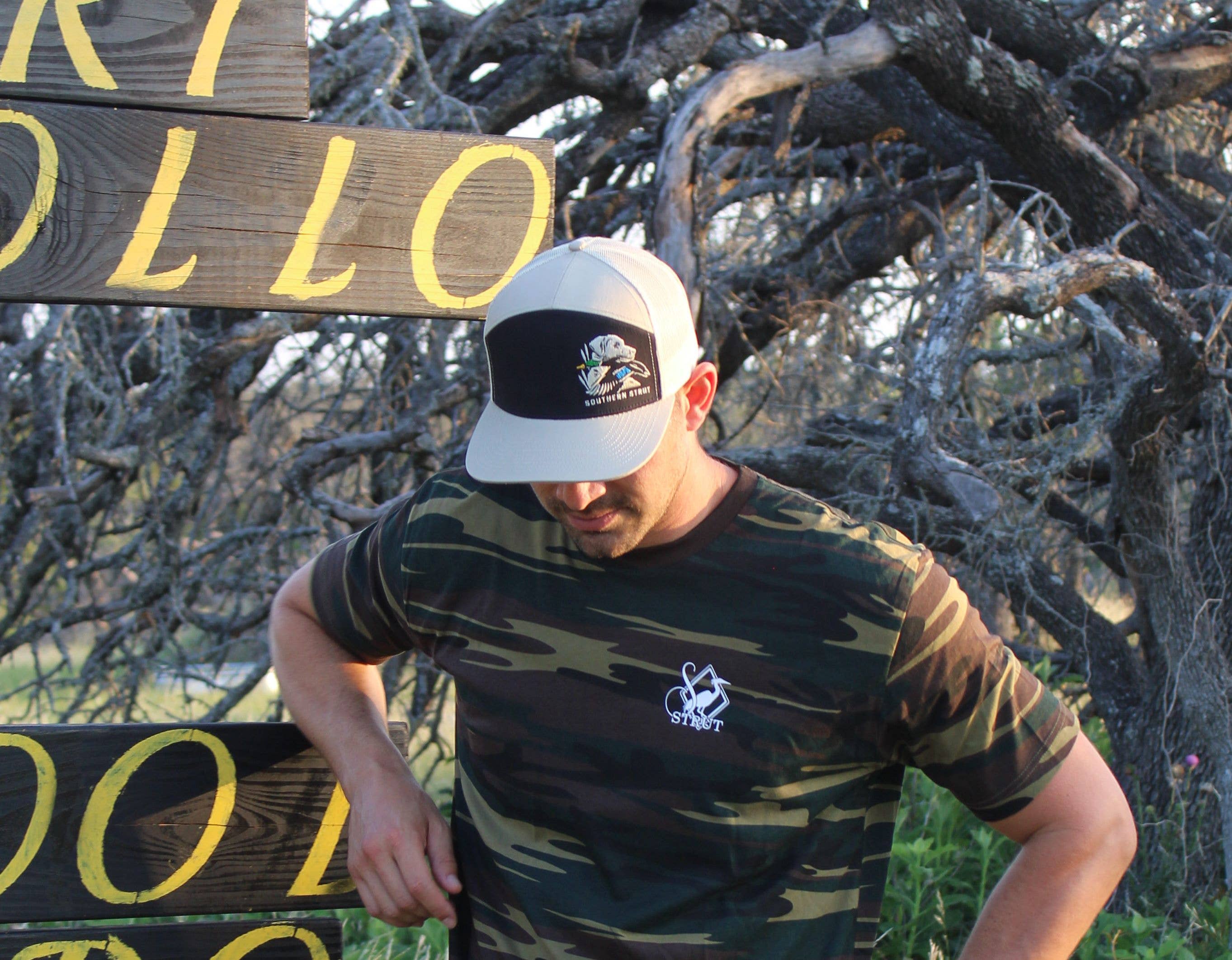 Dog With Game Full Panel Trucker Hat