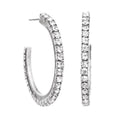 Slim Hoop Earrings in Antique Silver