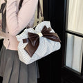 Large Capacity Commuter Shoulder Bag Retro College Style