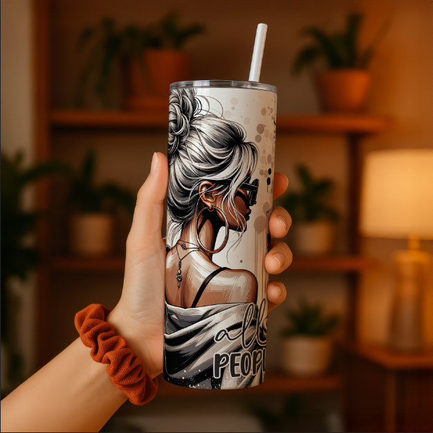 Nope Not Today All Peopled Out Tumbler, Attitude Tumbler