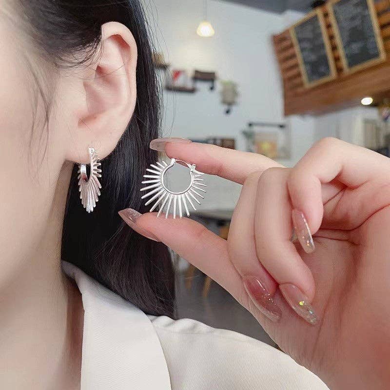 925 Silver Sunflower Earrings