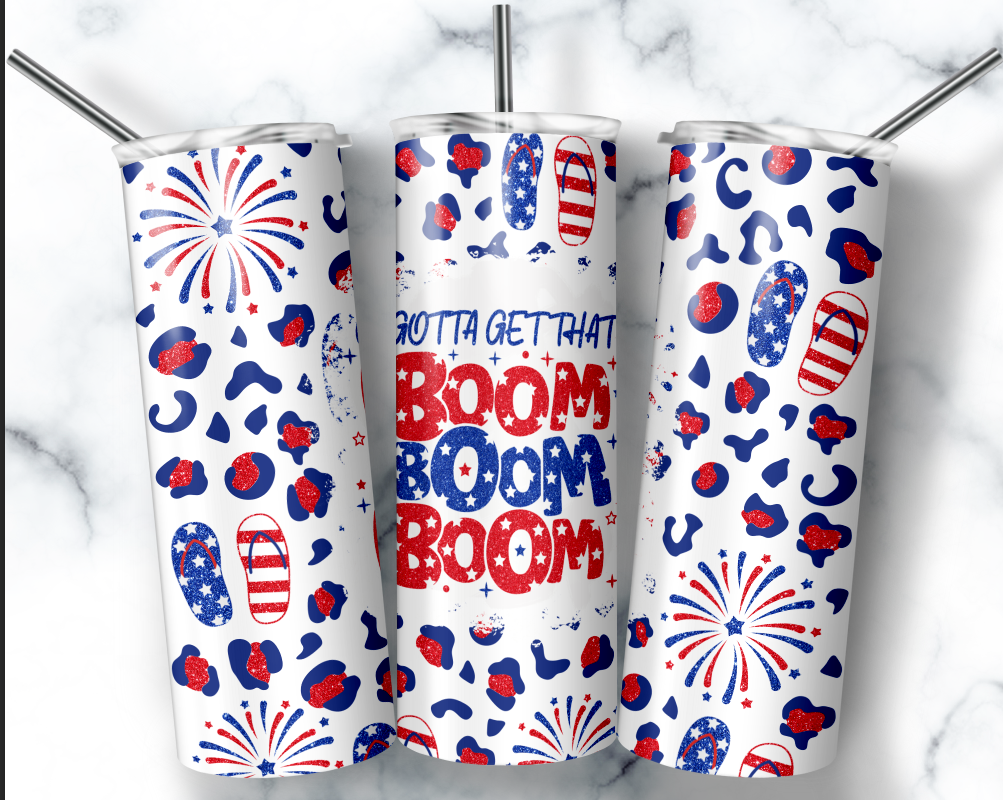 Patriotic Tumbler, 4th of July, Fireworks Tumbler