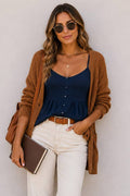 Smocked Back Button Front Cami