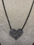 Candy Heart Necklace in Jet