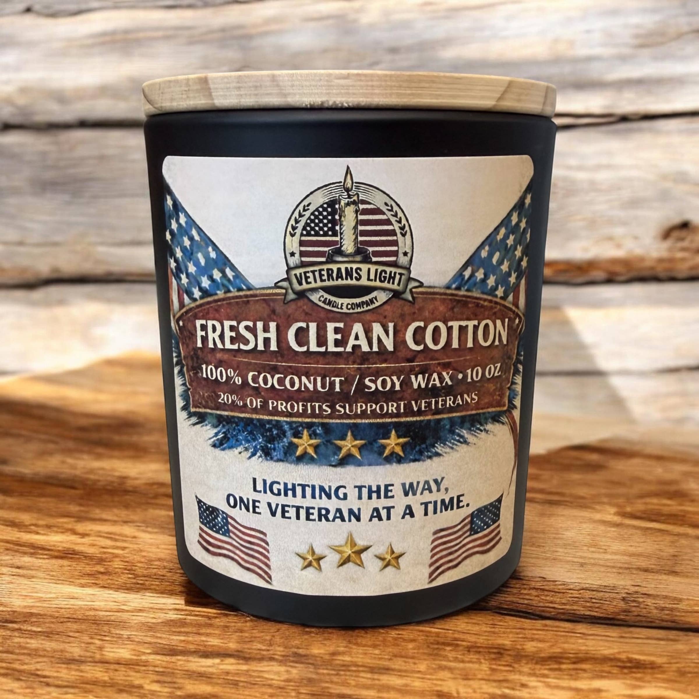 Fresh Clean Cotton – Coconut Soy Candle | Veteran-Owned