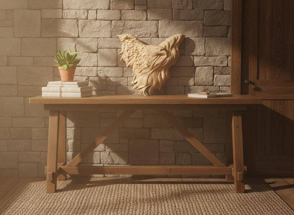 Carved Maple American Eagle & Flag: Patriotic Wall Art