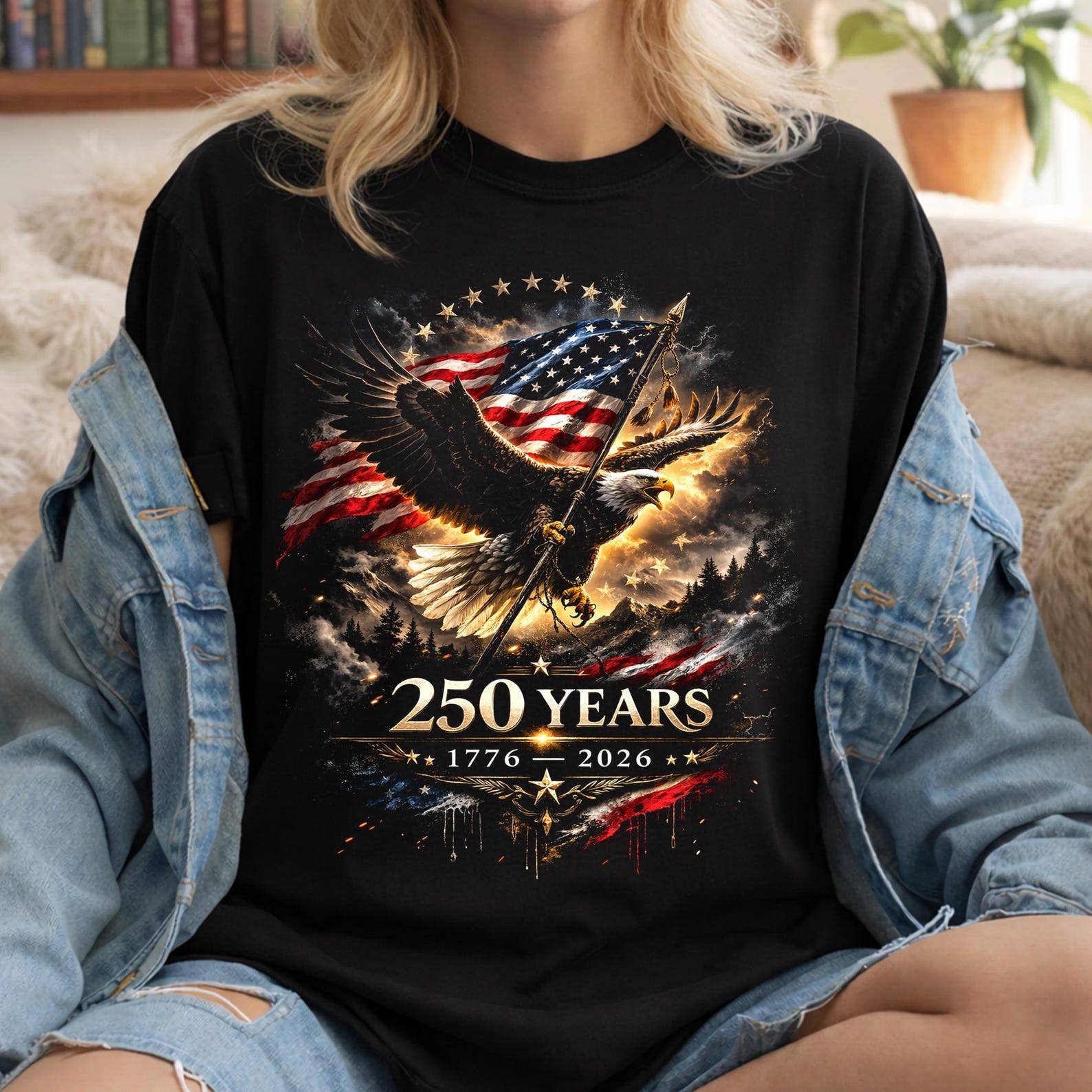 250 Years Anniversary Eagle  1776-2026 Shirt, American Flag