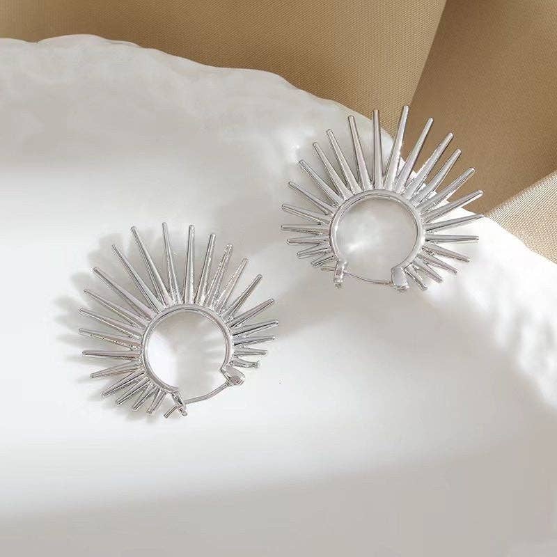 925 Silver Sunflower Earrings